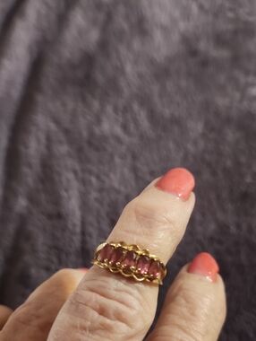 10kt Gold Ring with Pink Tormalines Women Jewelry